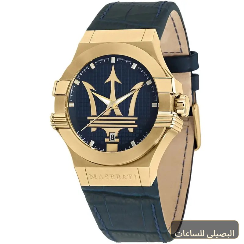 ساعة مازيراتي بوتينزا رجالي R8851108035 بسير جلد أزرق