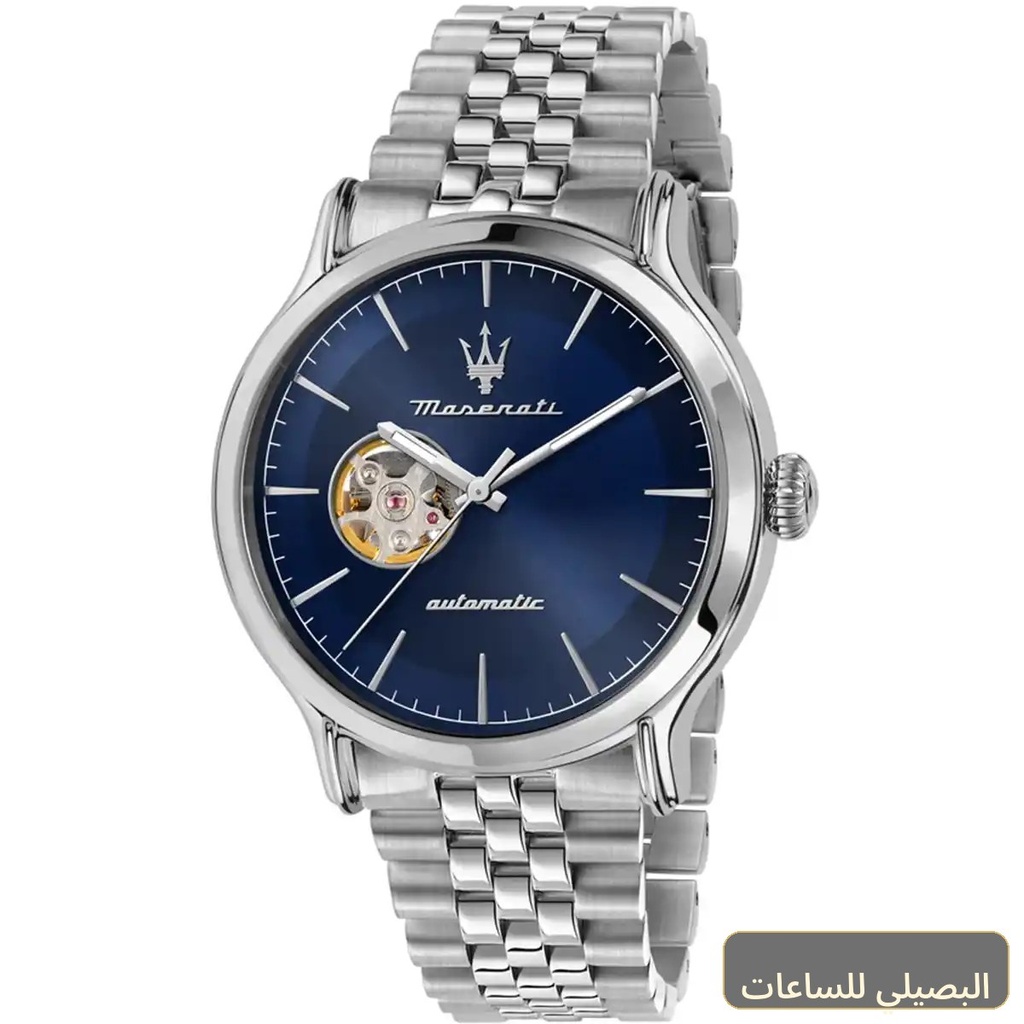 [57555] ساعة مازيراتي للرجال R8823118009 بمينا أزرق وسير فضي