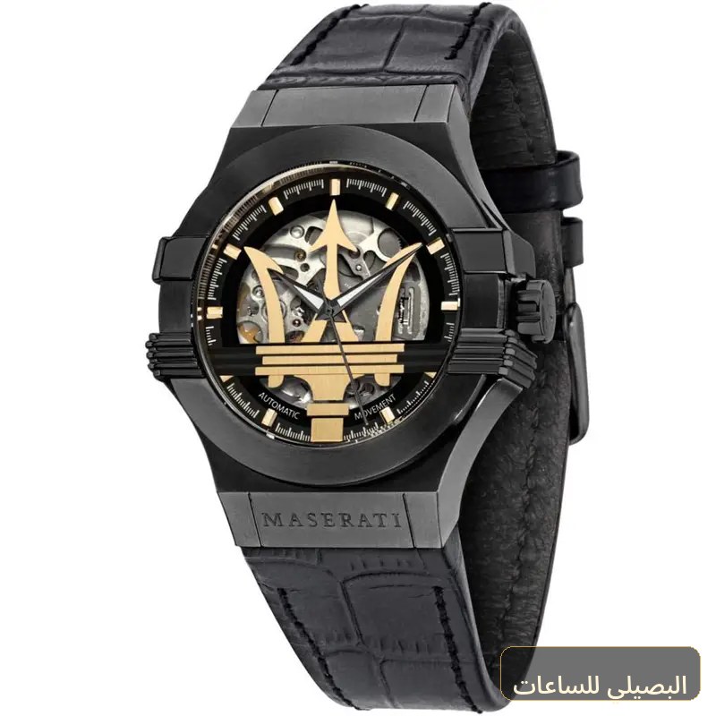 [57538] ساعة مازيراتي بوتينزا رجالي R8821108027 بسير جلد أسود