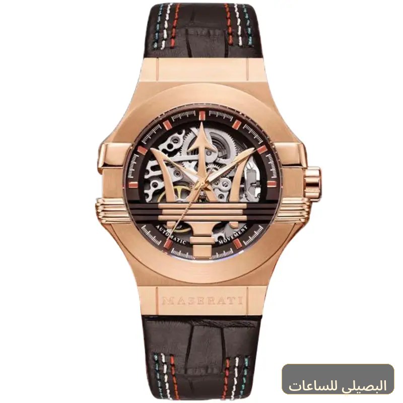 ساعة مازيراتي بوتينزا رجالي R8821108026 بسير جلد أسود