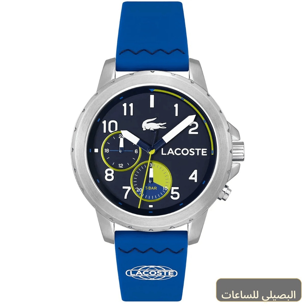 [56972] ساعة لاكوست رجالي Endurance 2011205 بمينا وسوار سيليكون أزرق