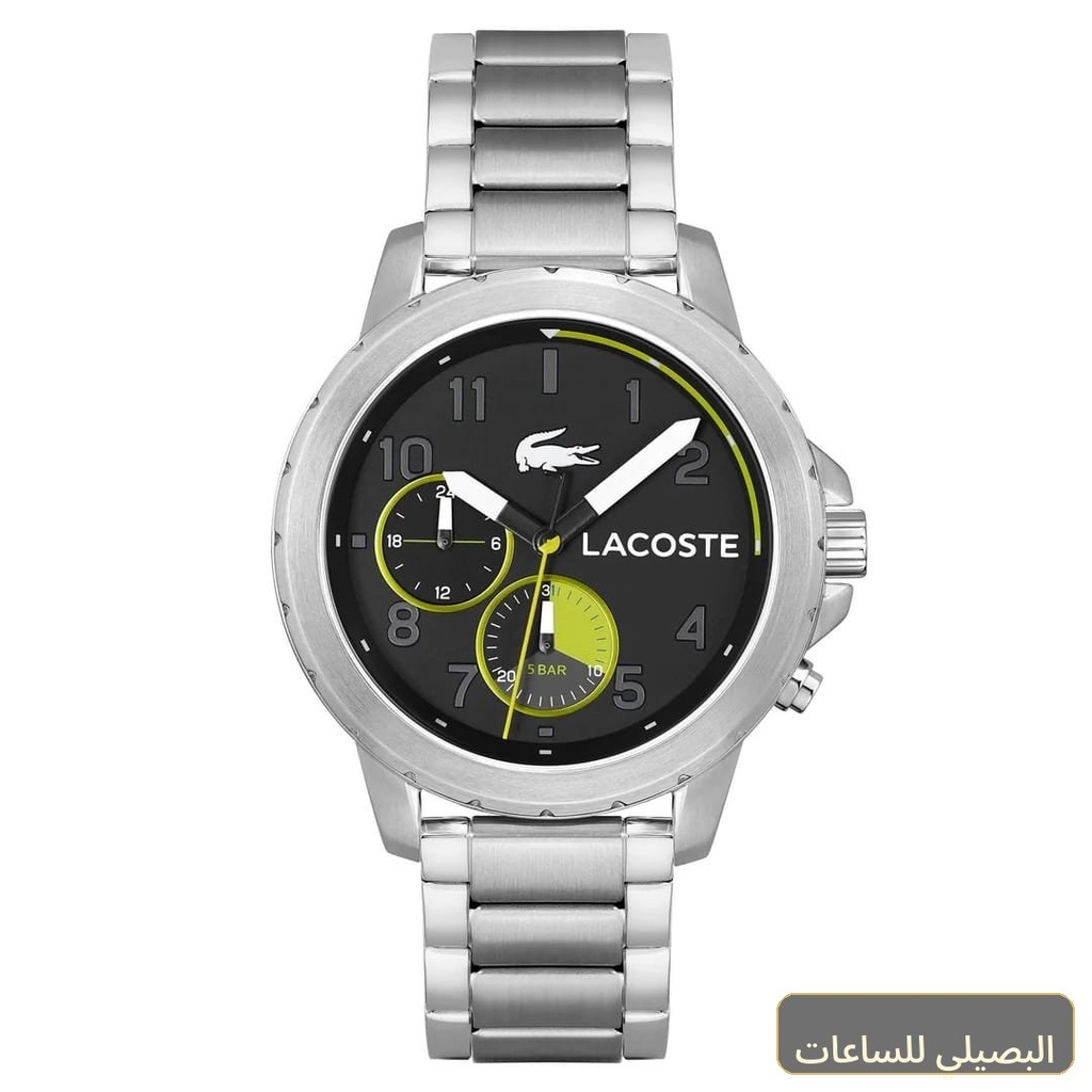 [56919] ساعة لاكوست انديورانس رجالي بسوار ستانلس ستيل فضي 2011207
