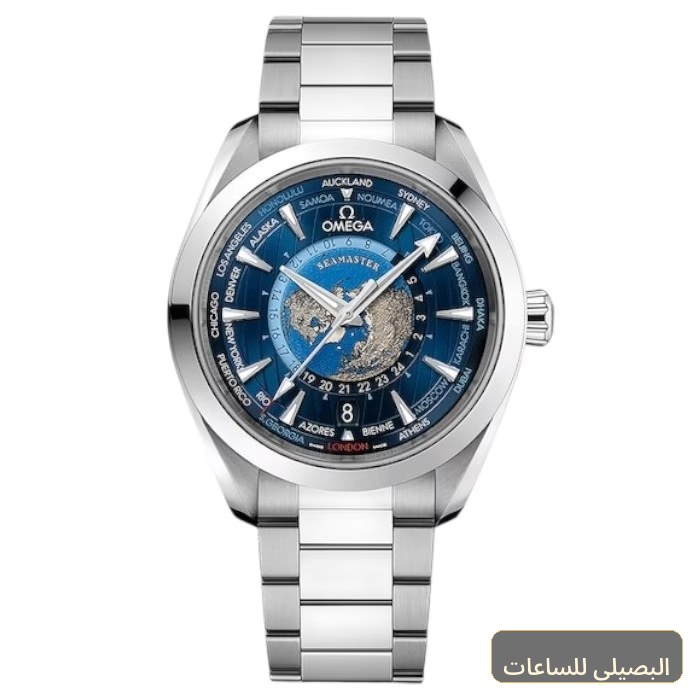 [OMGM-55935] ساعة أوميجا سي ماستر ستانلس ستيل أوتوماتيك بمينا زرقاء للرجال