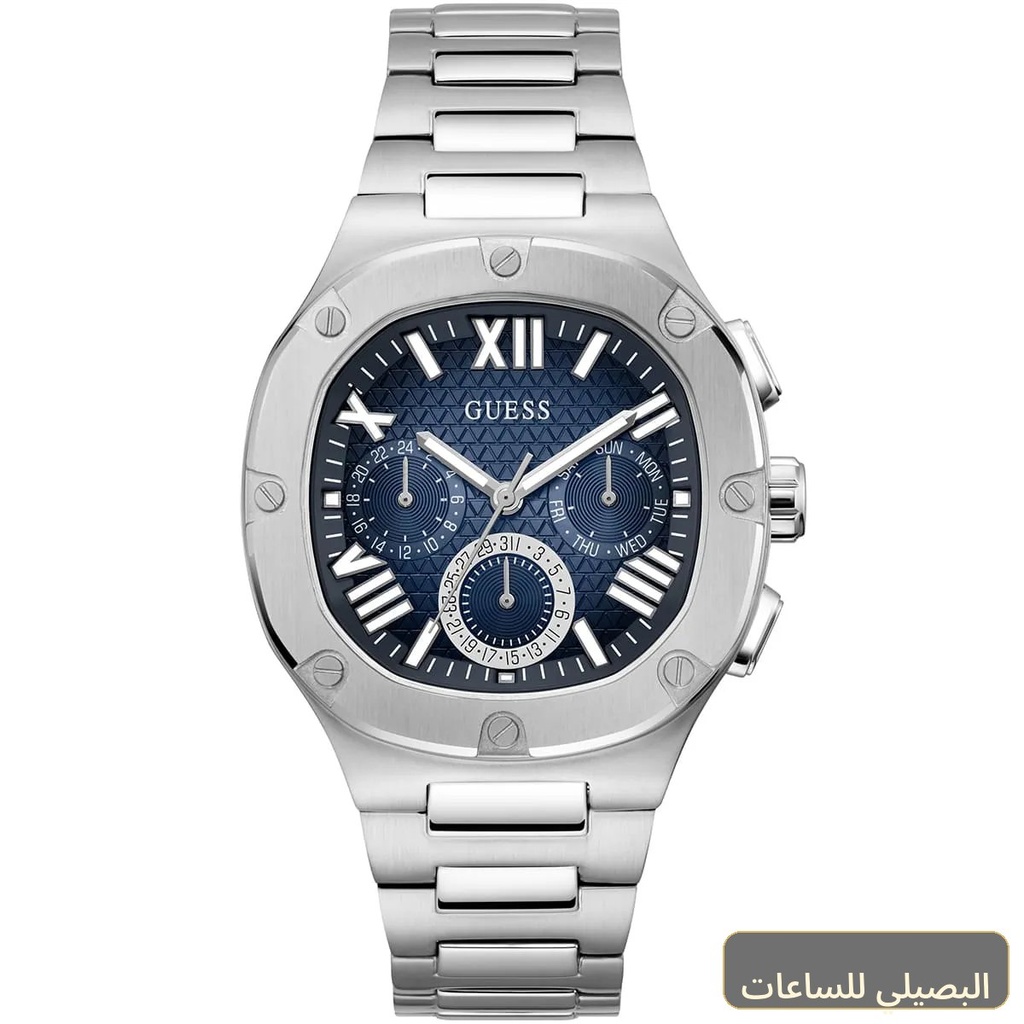 [54543] ساعة جيس هيد لاين للرجال GW0572G1 بمينا أزرق وسوار فضي من الستانلس ستيل