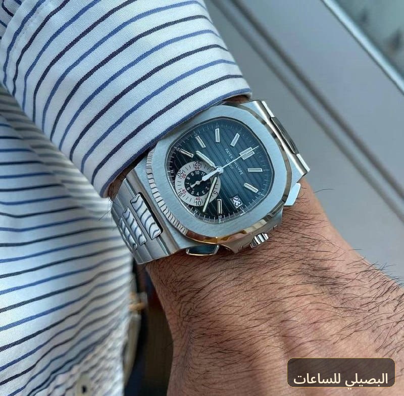 [PTKM-50457] ساعة باتيك فيليب أوتوماتيك بسوار معدني فضي ومينا أزرق