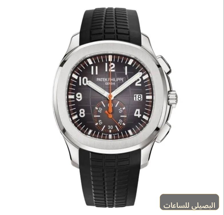 [PTKM-50440] ساعة باتيك فيليب أوتوماتيك بسوار مطاطي أسود ومينا رمادي