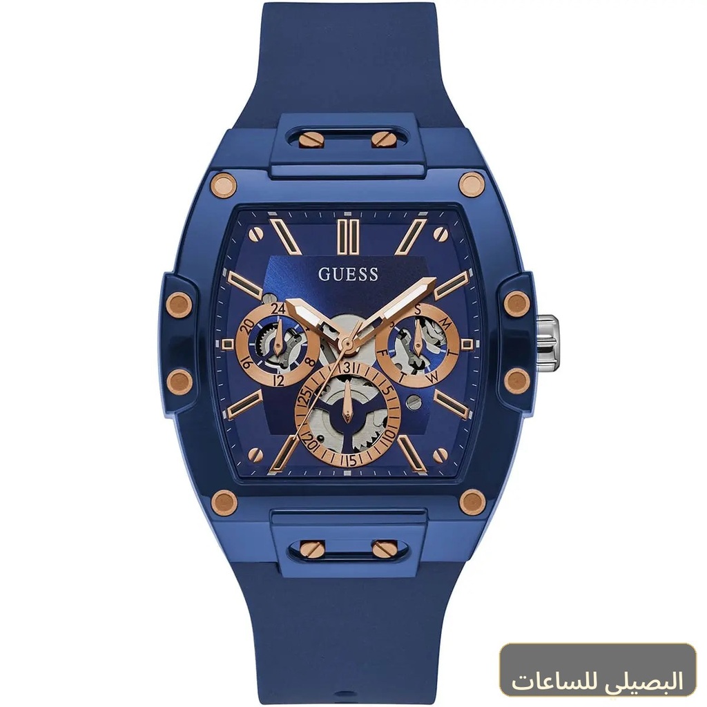[47578] ساعة جيس فينيكس للرجال GW0203G7 بسير سيليكون أزرق ومينا أزرق