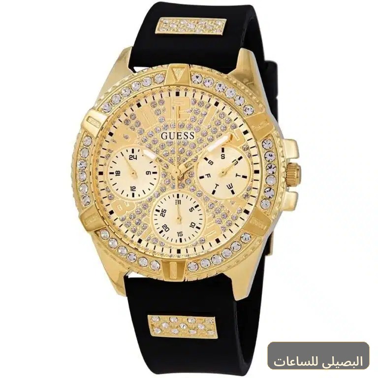 ساعة جيس ليدي فرونتير للنساء W1160L1 بسوار مطاطي أسود