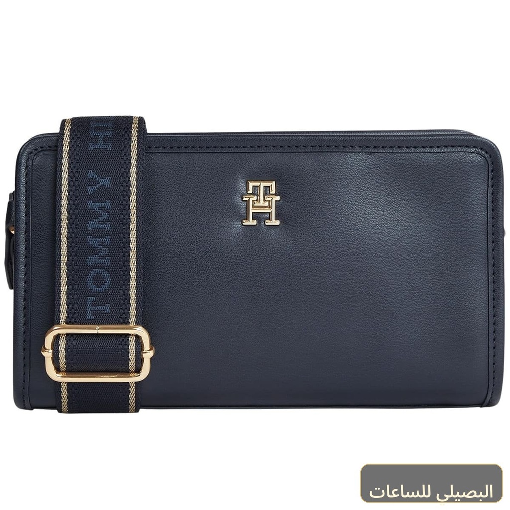 حقيبة كروس بودي نسائية من تومي هيلفيغر باللون الأزرق الداكن Aw0Aw16163