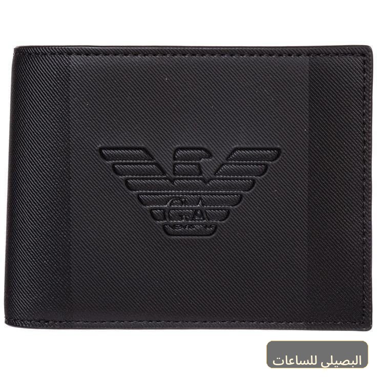 [45181] محفظة رجالي جورجو ارماني باللون الأسود الأنيق