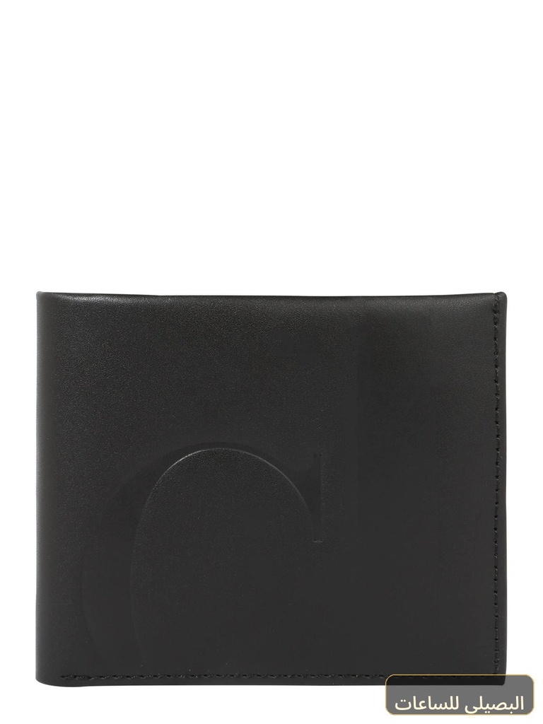 محفظة كالفن كلاين رجالي جلد أسود بتصميم عصري وأنيق