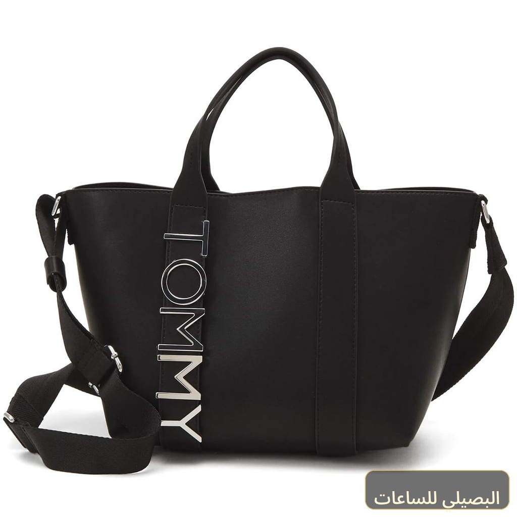 [Z4016] حقيبة كتف نسائية سوداء من تومي هيلفيغر Aw0Aw17049 2