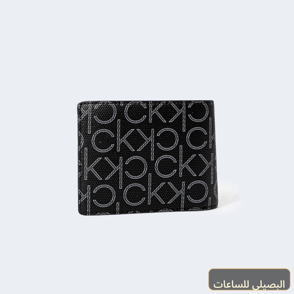 [44704] محفظة رجالي كالفن كلاين جلد طبيعي أسود راقية