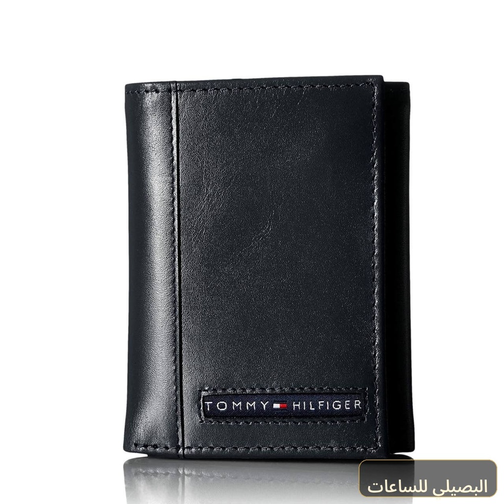 محفظة تومي هيلفيغر رجالي باللون الأسود الأنيق