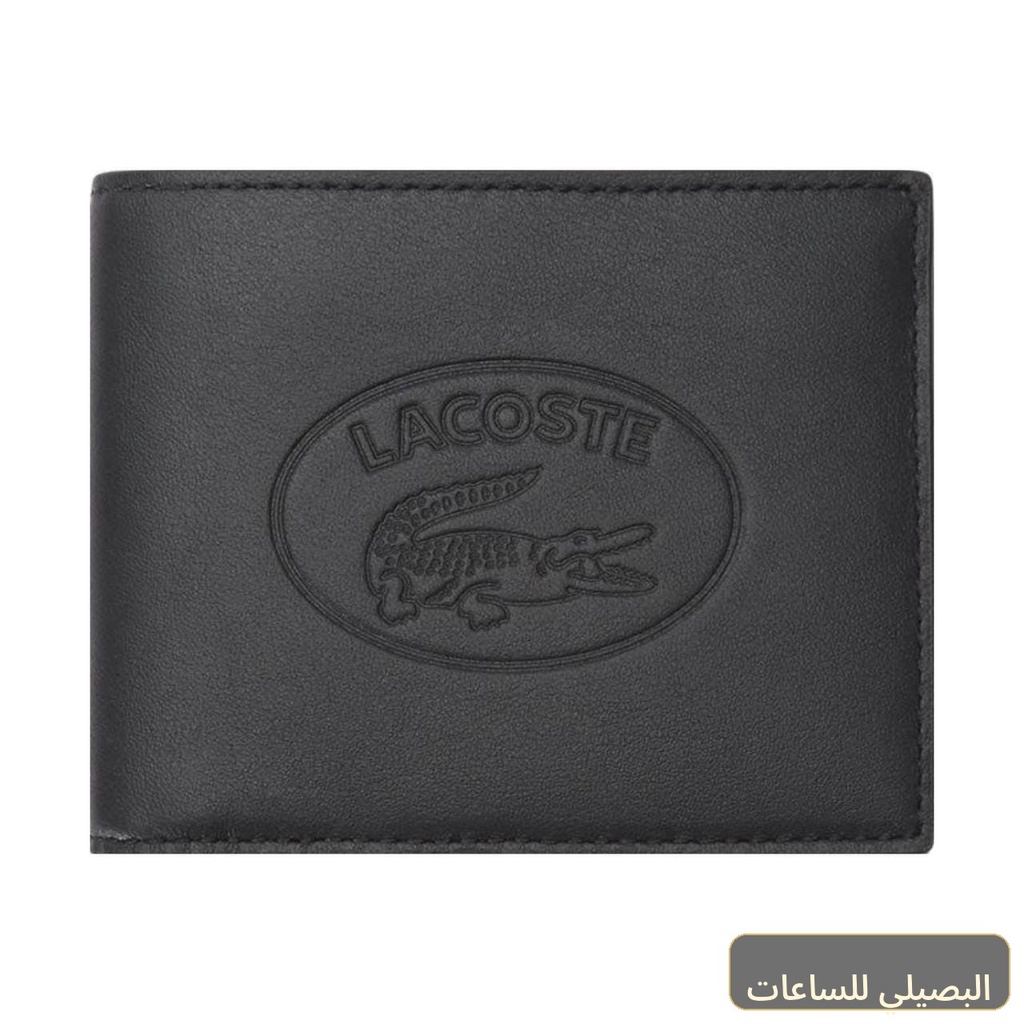 [44370] محفظة رجالي لاكوست جلد طبيعي لون أسود