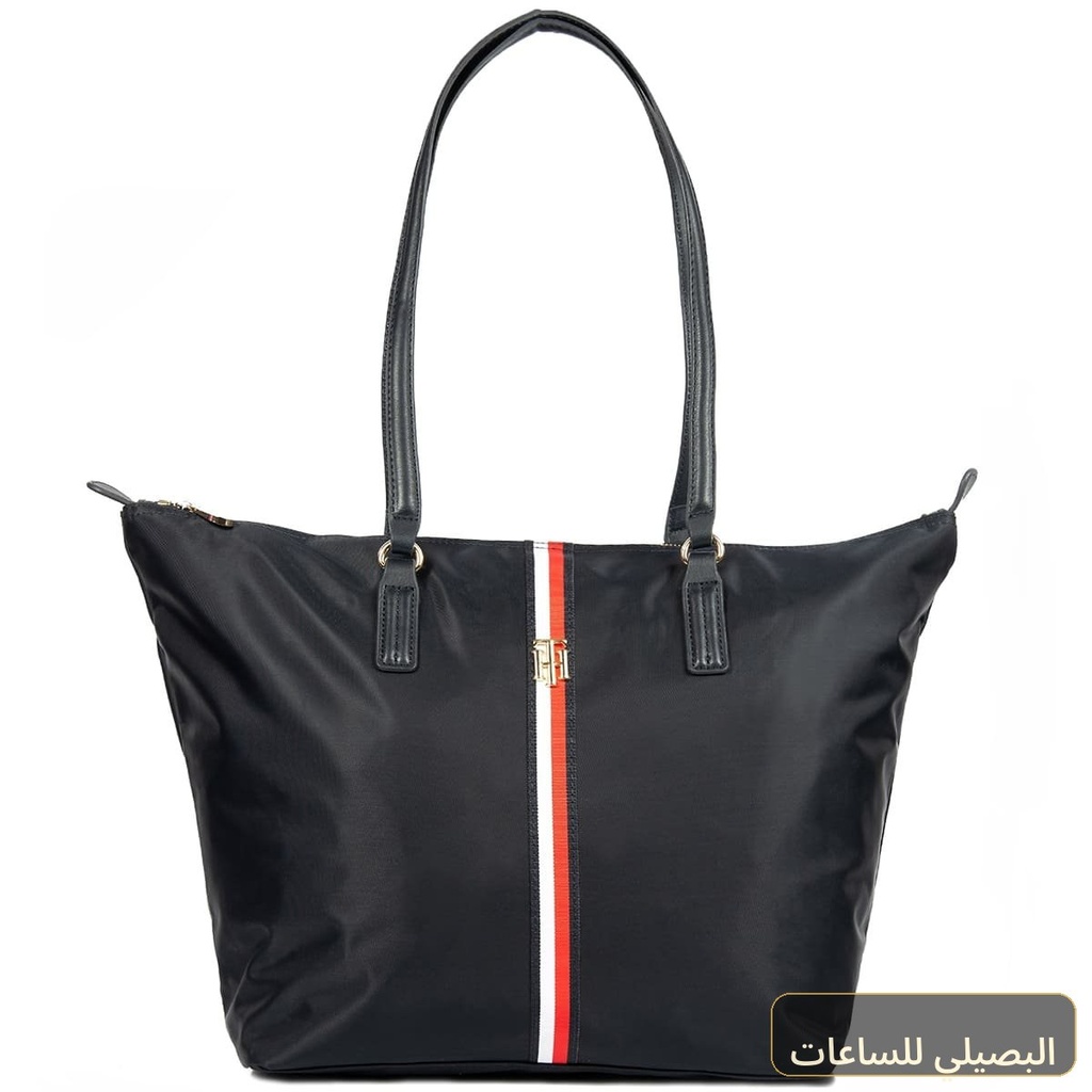 حقيبة يد نسائية من تومي هيلفيغر باللون الأزرق الداكن Aw0Aw113680Gy