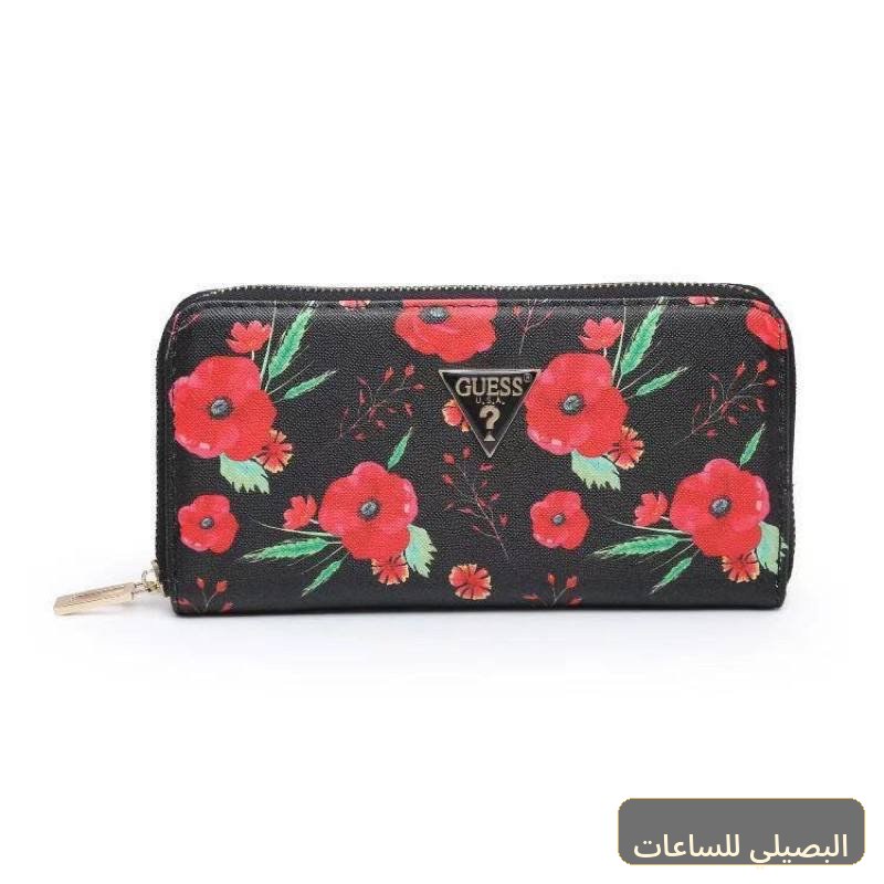 محفظة جيس نسائية جلد طبيعي باللون الأسود