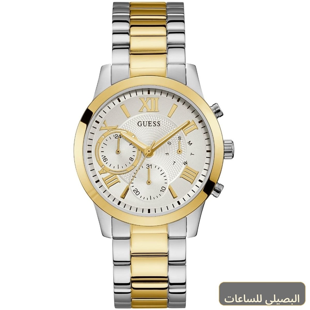 ساعة جيس سولار للنساء W1070L8 بسوار ستانلس ستيل فضي وذهبي