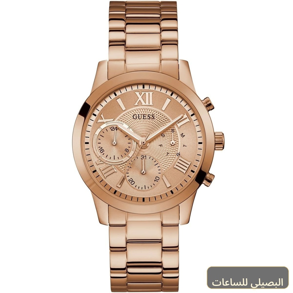 ساعة جيس سولار للنساء W1070L3 بسوار ستانلس ستيل نحاسي