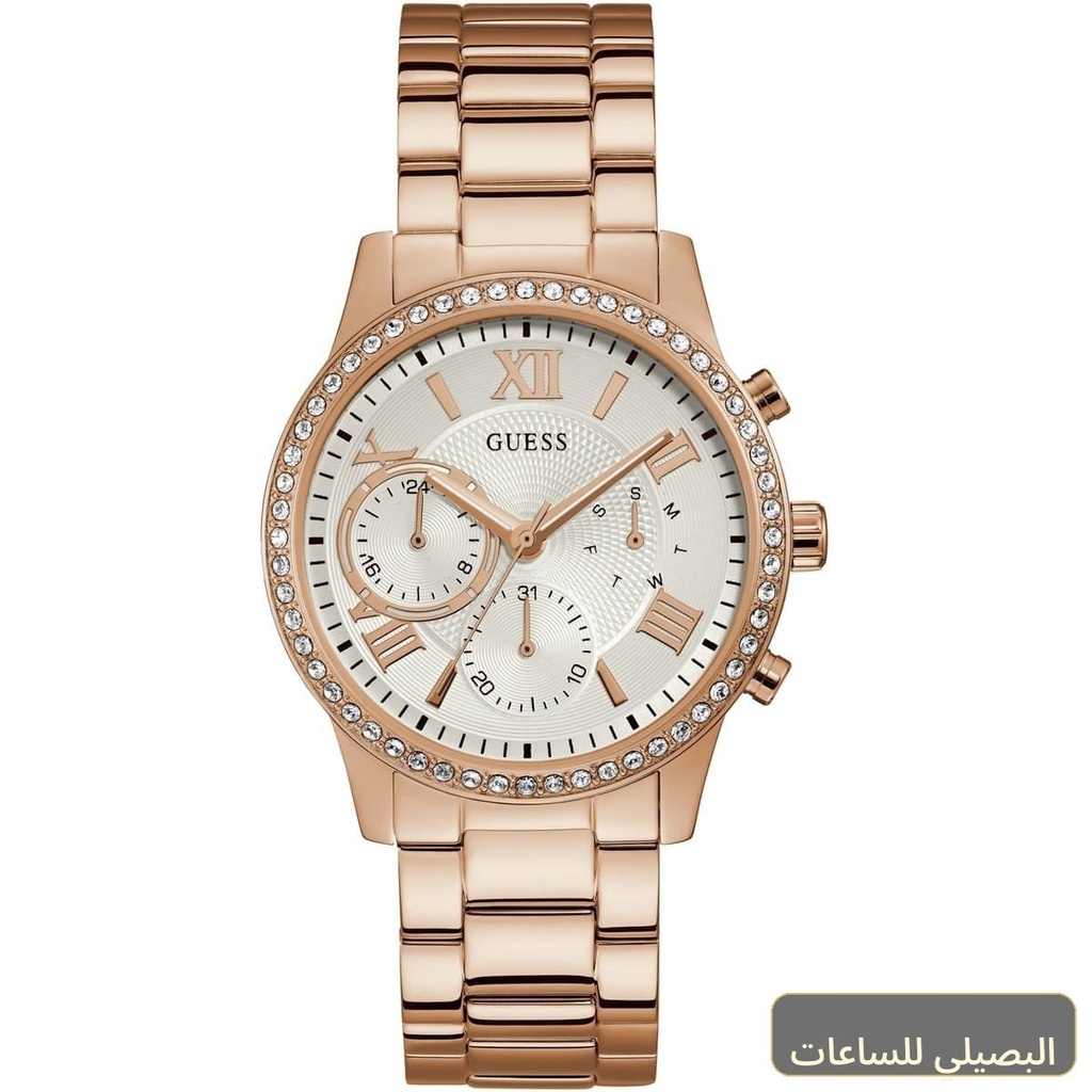 ساعة جيس سولار للنساء W1069L3 بسوار ستانلس ستيل نحاسي