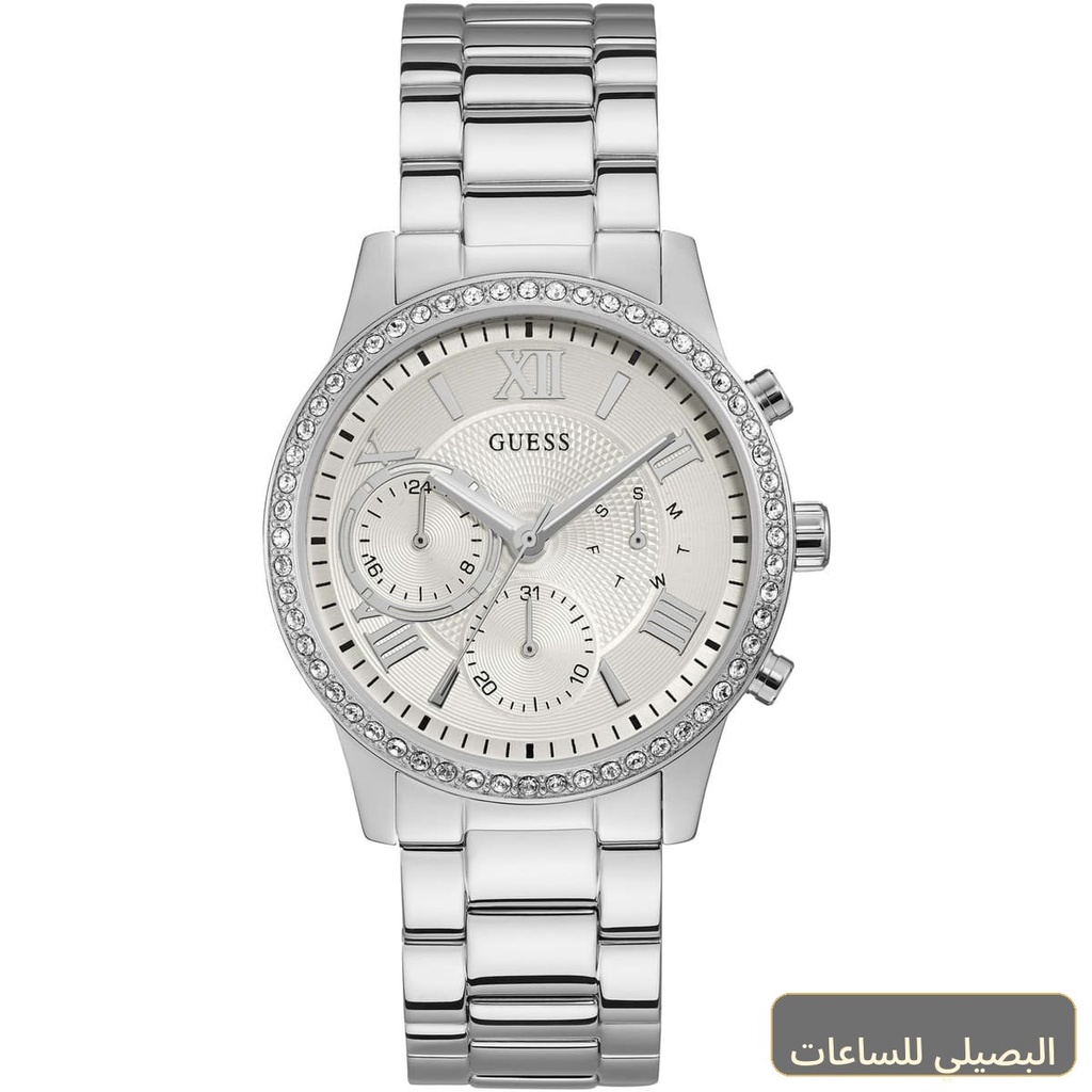 ساعة جيس سولار للنساء W1069L1 بسوار ستانلس ستيل فضي