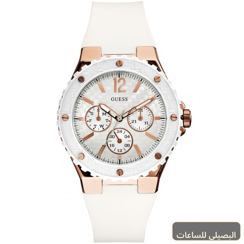 [W10614L2] ساعة جيس اوفر درايف للنساء W10614L2 بسوار مطاطي أبيض
