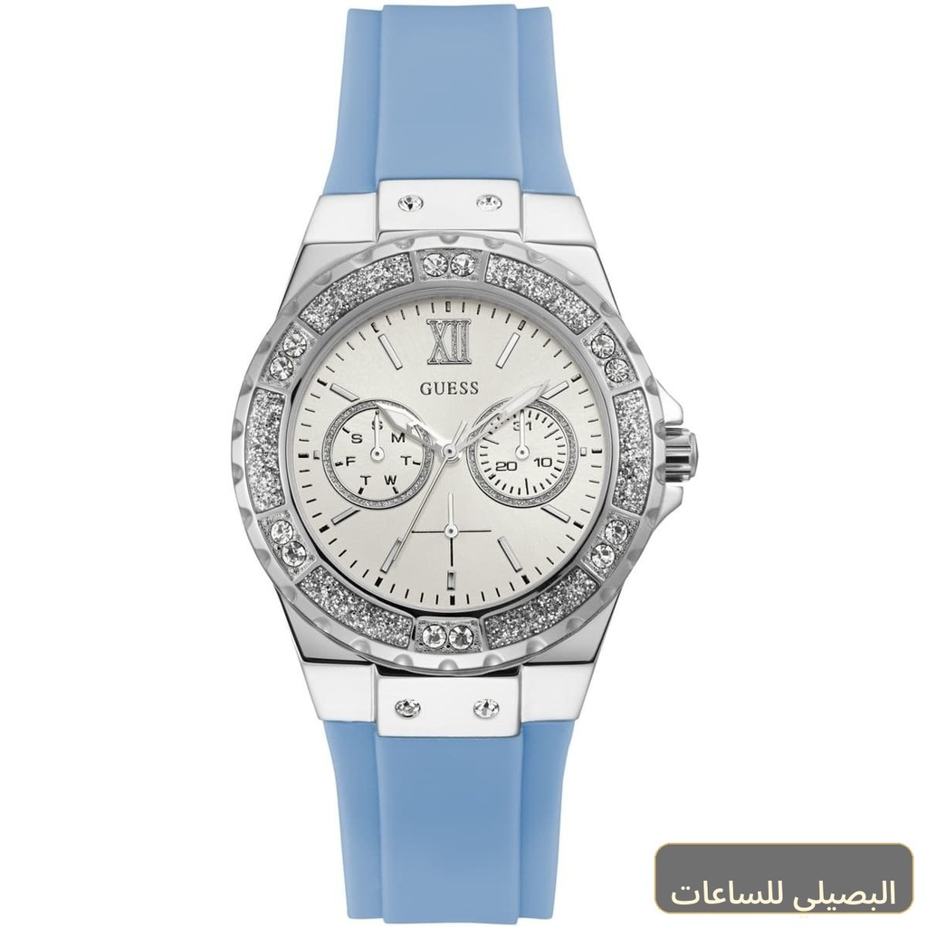 ساعة جيس لايم لايت للنساء W1053L5 بسوار مطاطي أزرق