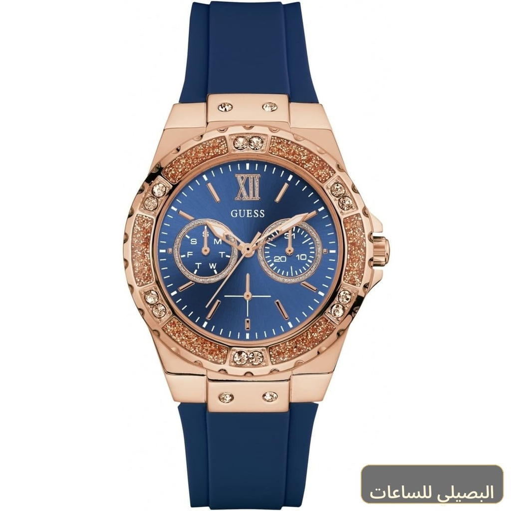 [w1053L1] ساعة جيس لايم لايت للنساء W1053L1 بسوار مطاطي أزرق