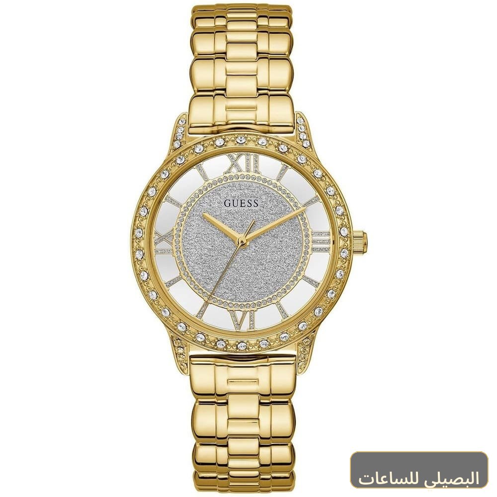 [w1013l2] ساعة جيس اثيريال للنساء W1013L2 بسوار ذهبي ومينا فضي
