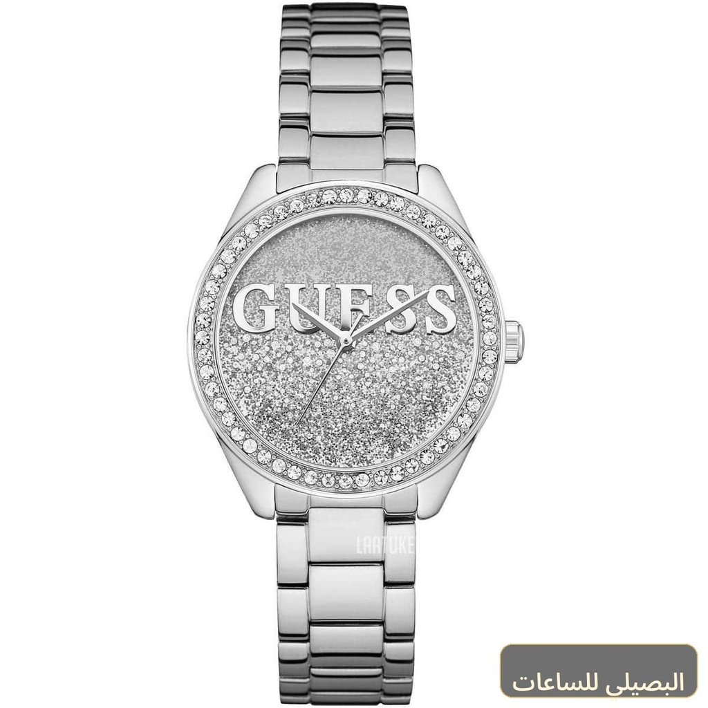 ساعة جيس جليتر جيرل للنساء W0987L1 بسوار ستانلس ستيل فضي