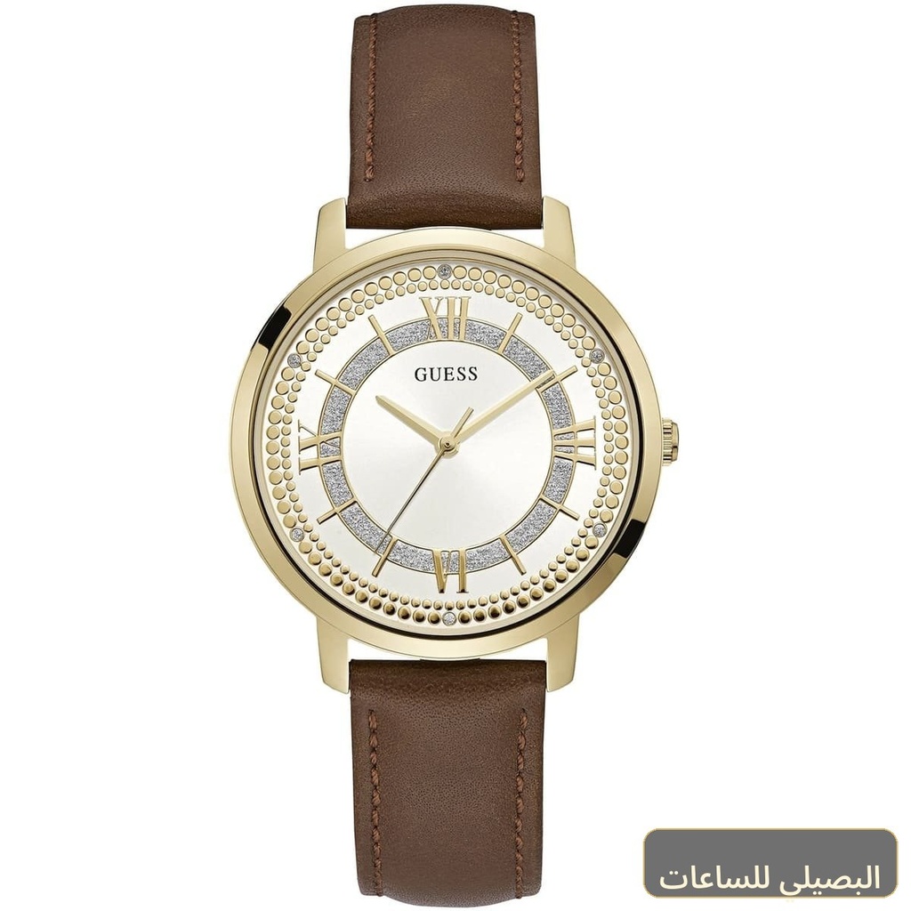 ساعة جيس مونتوك للنساء W0934L3 بسوار جلدي بني