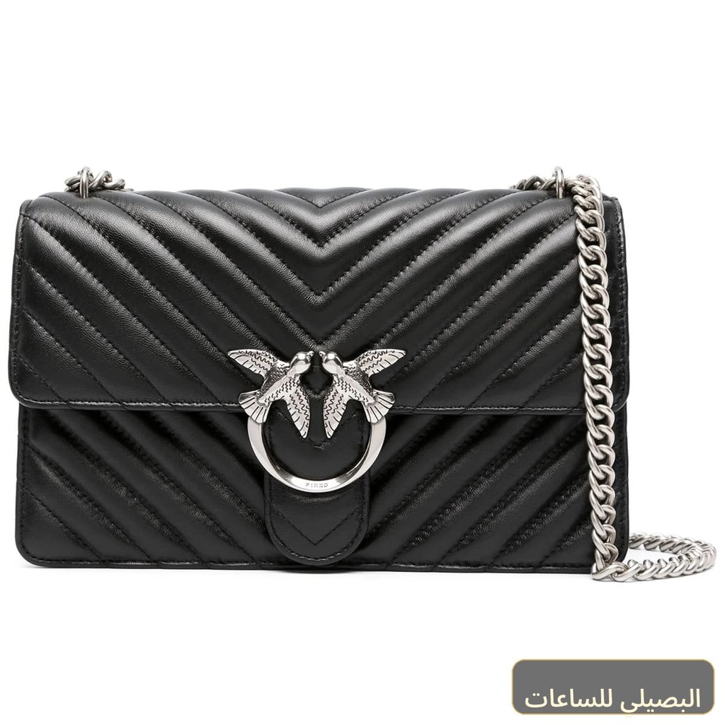 حقيبة كروس بودي نسائية من بينكو باللون الأسود جلد فاخر
