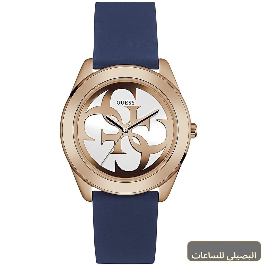 ساعة جيس جي تويست للنساء W0911L6 بسوار مطاطي أزرق
