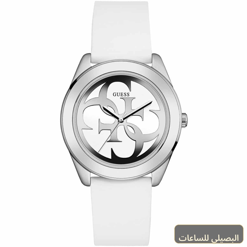 ساعة جيس جي تويست للنساء W0911L1 بسوار مطاطي أبيض