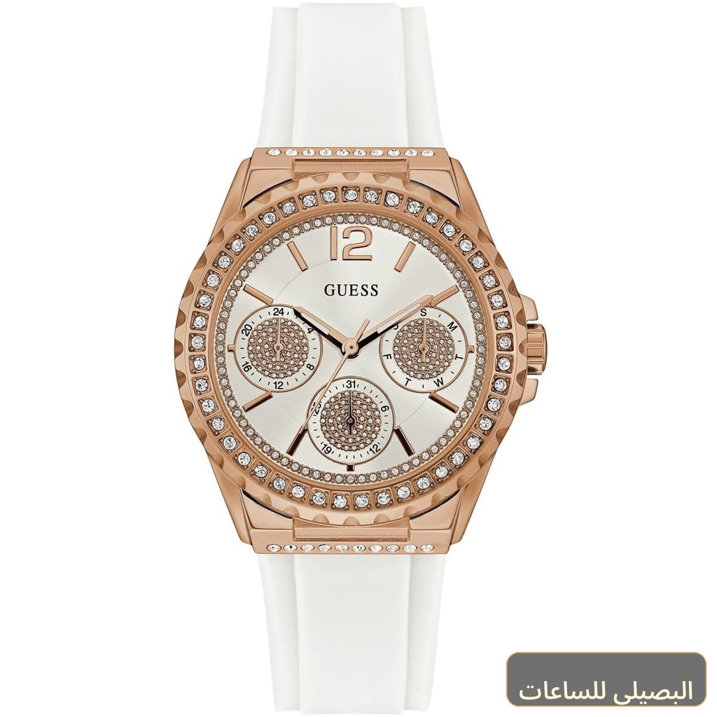 [W0846L5] ساعة جيس ستار لايت للنساء W0846L5 بسوار مطاطي أبيض