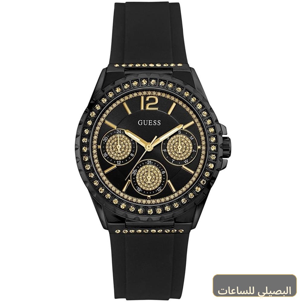 [w0846l1] ساعة جيس ستار لايت للنساء W0846L1 بسوار مطاطي أسود