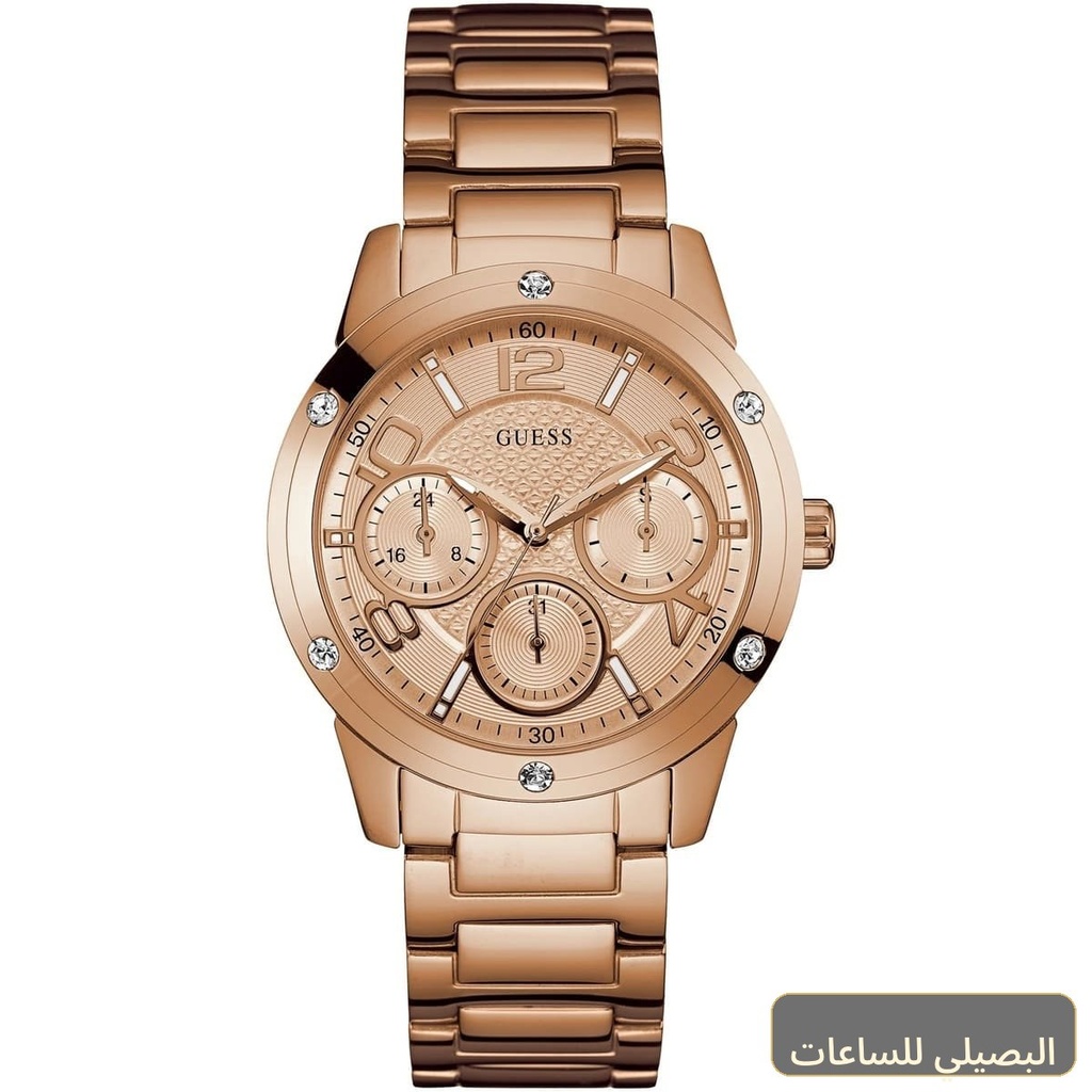 ساعة جيس ستوديو للنساء W0778L3 بسوار ستانلس ستيل نحاسي