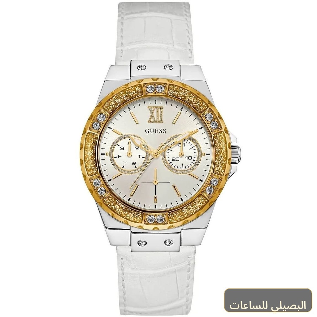 ساعة جيس لايم لايت للنساء W0775L8 بسوار جلد أبيض