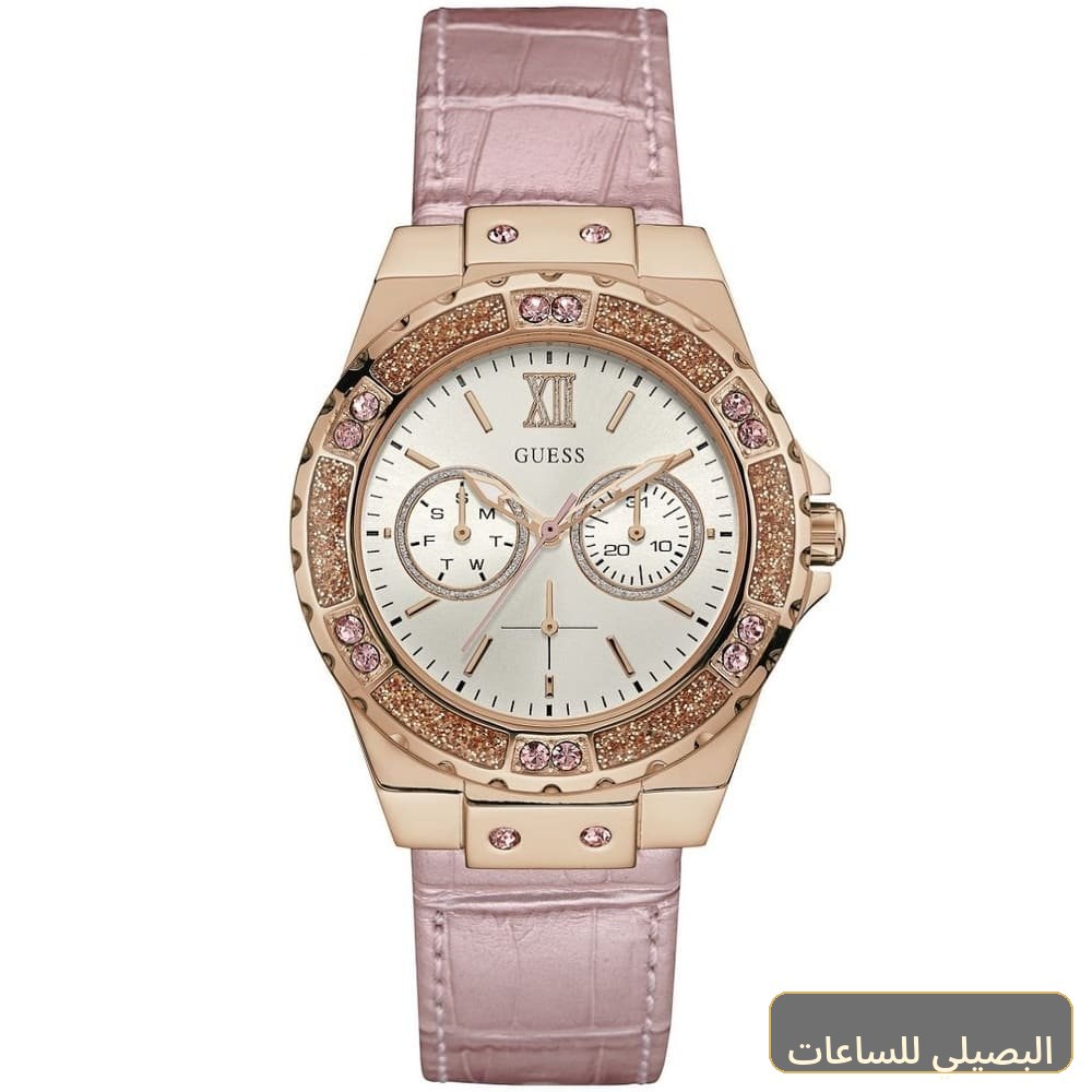 [w0775l3] ساعة جيس لايم لايت للنساء W0775L3 بحزام جلد وردي