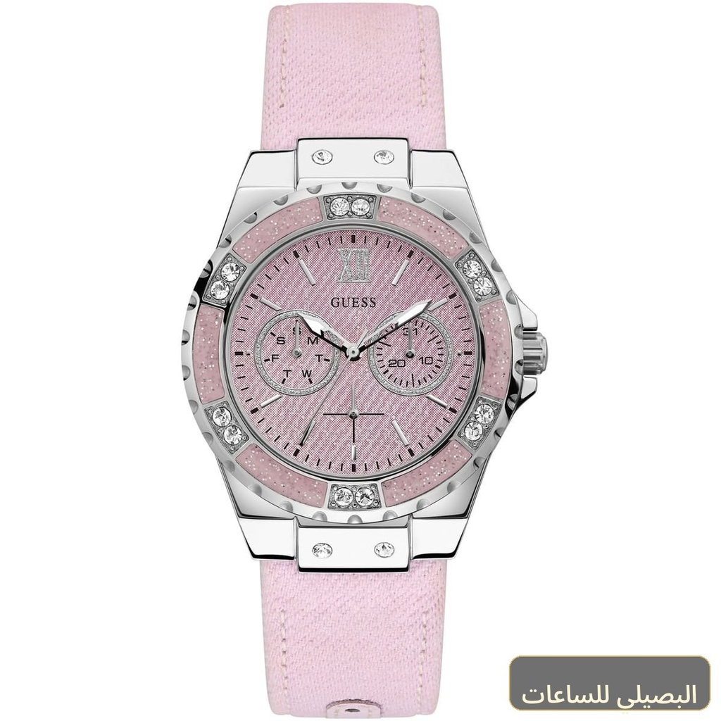 ساعة جيس لايم لايت للنساء W0775L15 بحزام جينز وردي