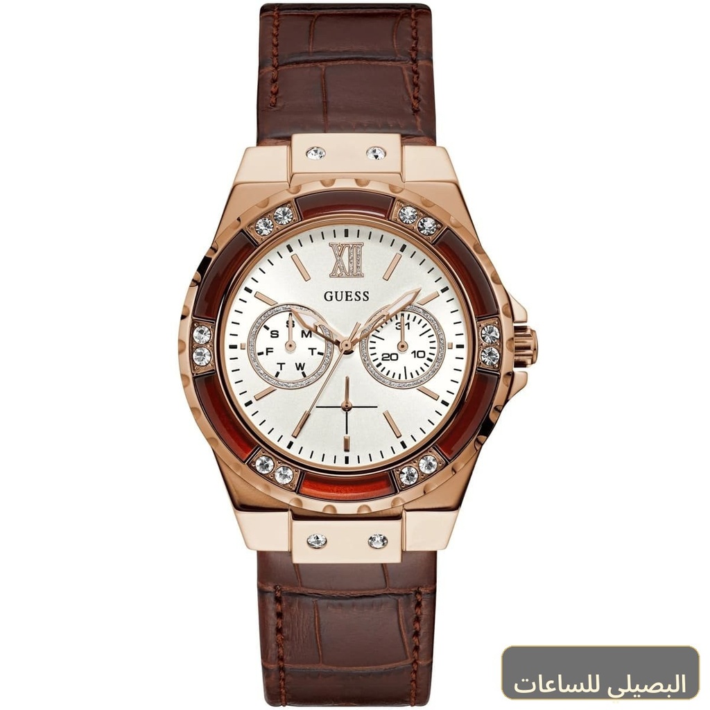 ساعة جيس لايم لايت للنساء W0775L14 بسوار جلد بني