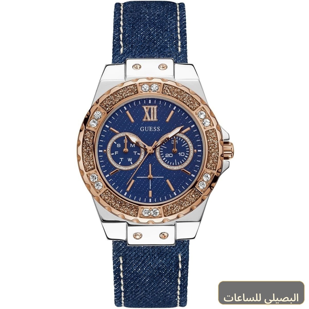 ساعة جيس لايم لايت للنساء W0775L10 بسوار جينز أزرق