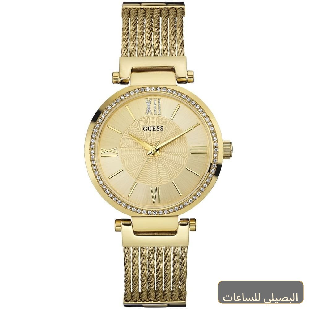 [W0638l2] ساعة جيس سوهو للنساء W0638L2 بسوار معدني لون ذهبي