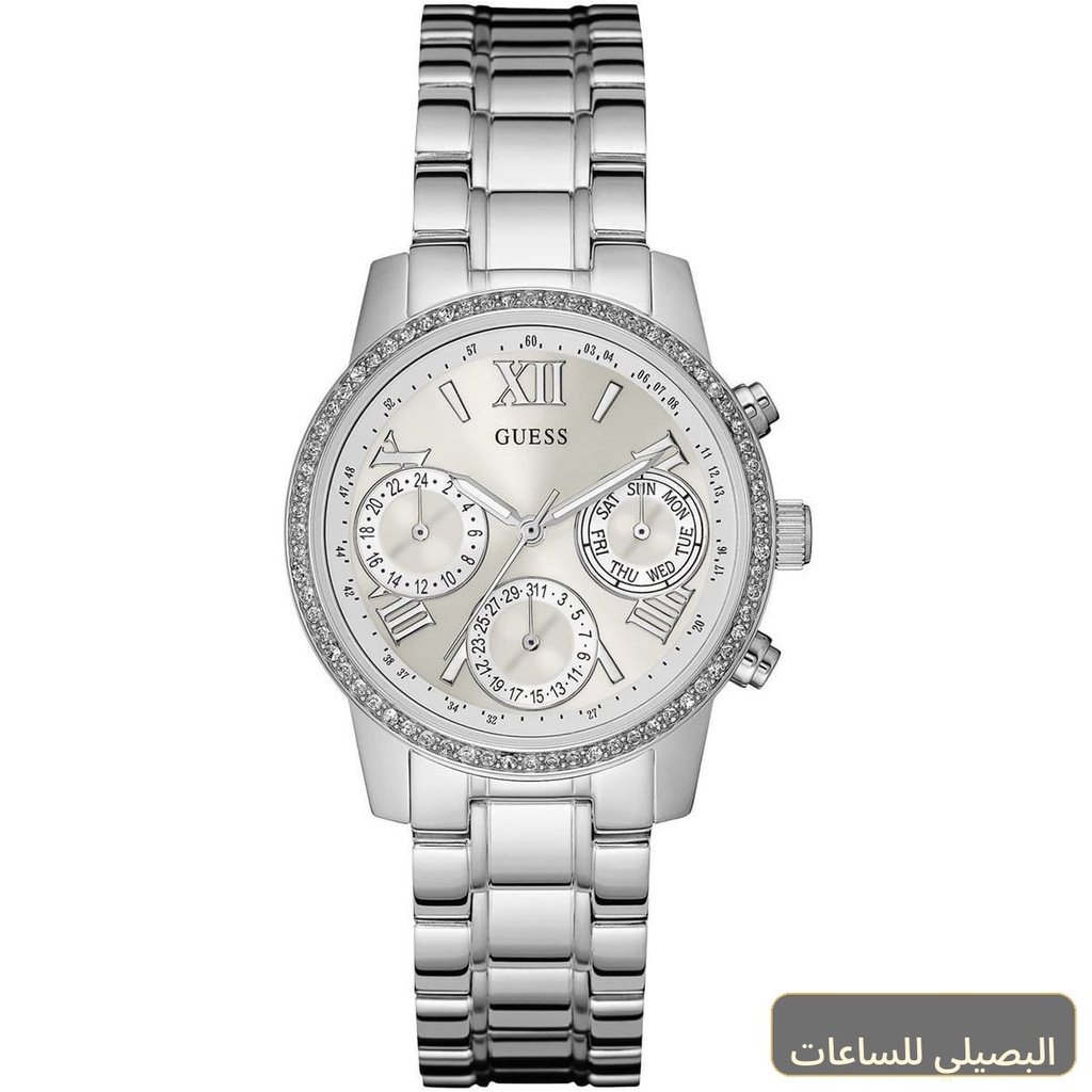 ساعة جيس ميني صن رايز للنساء W0623L1 بسوار ستانلس ستيل فضي