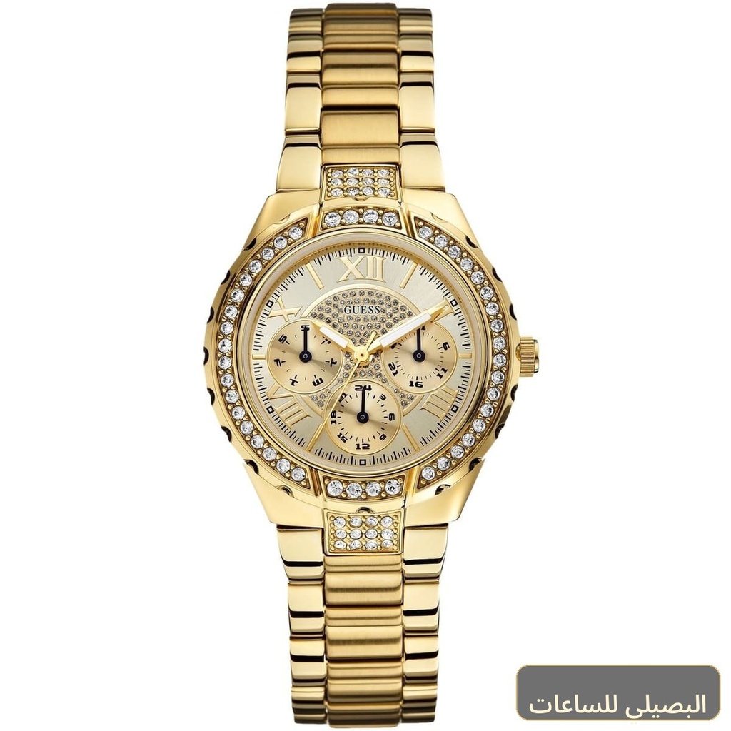 ساعة جيس فيفا للنساء W0111L2 بسوار ستانلس ستيل ذهبي