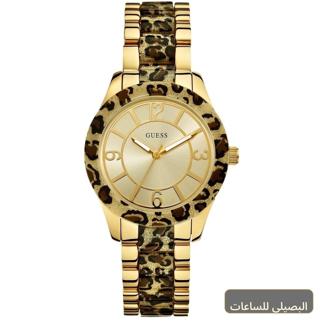 ساعة جيس جوديس للنساء W0014L2 بسوار ستانلس ستيل ذهبي تايجر