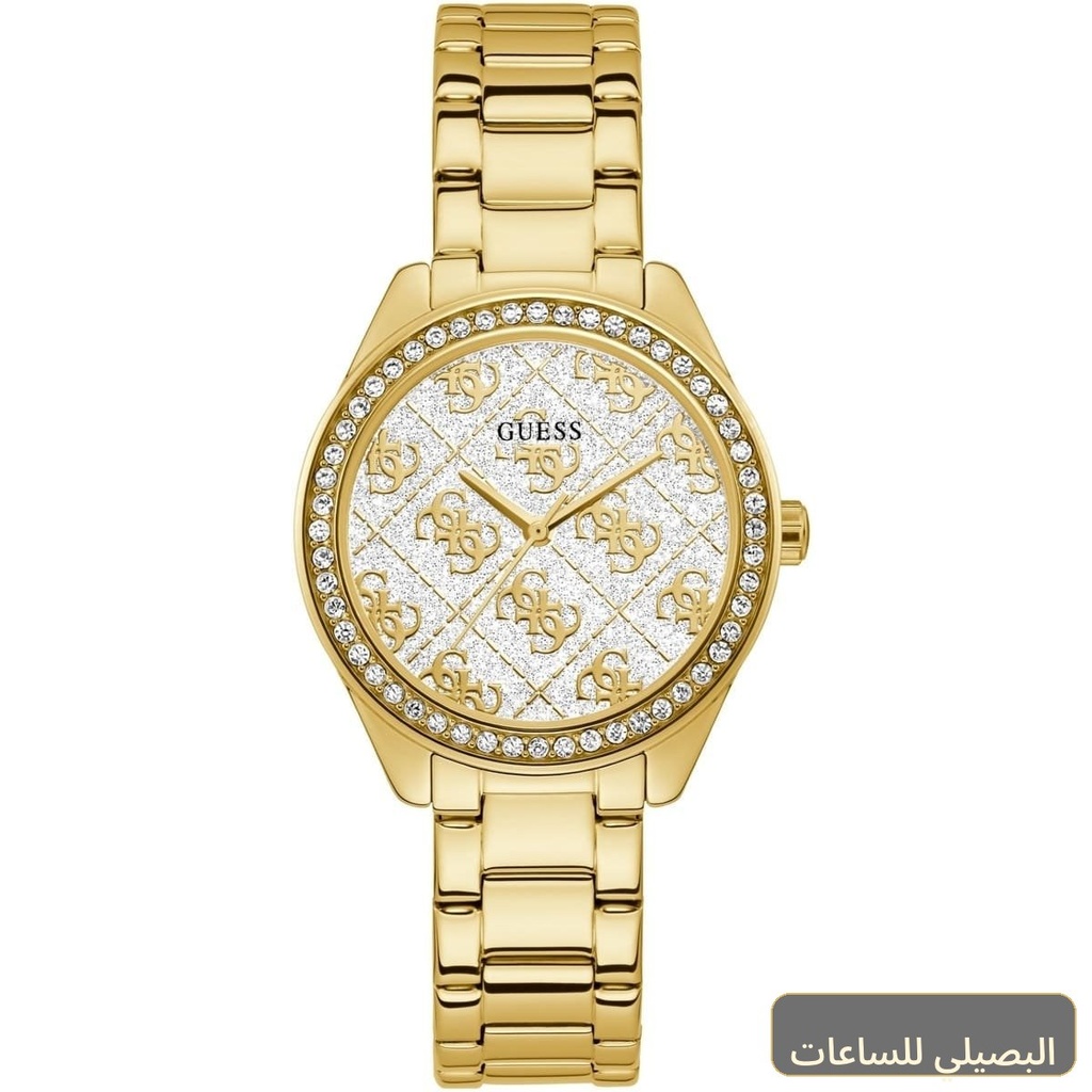 [GW0001L2] ساعة جيس شوجر للنساء GW0001L2 بسوار ذهبي ومينا أبيض