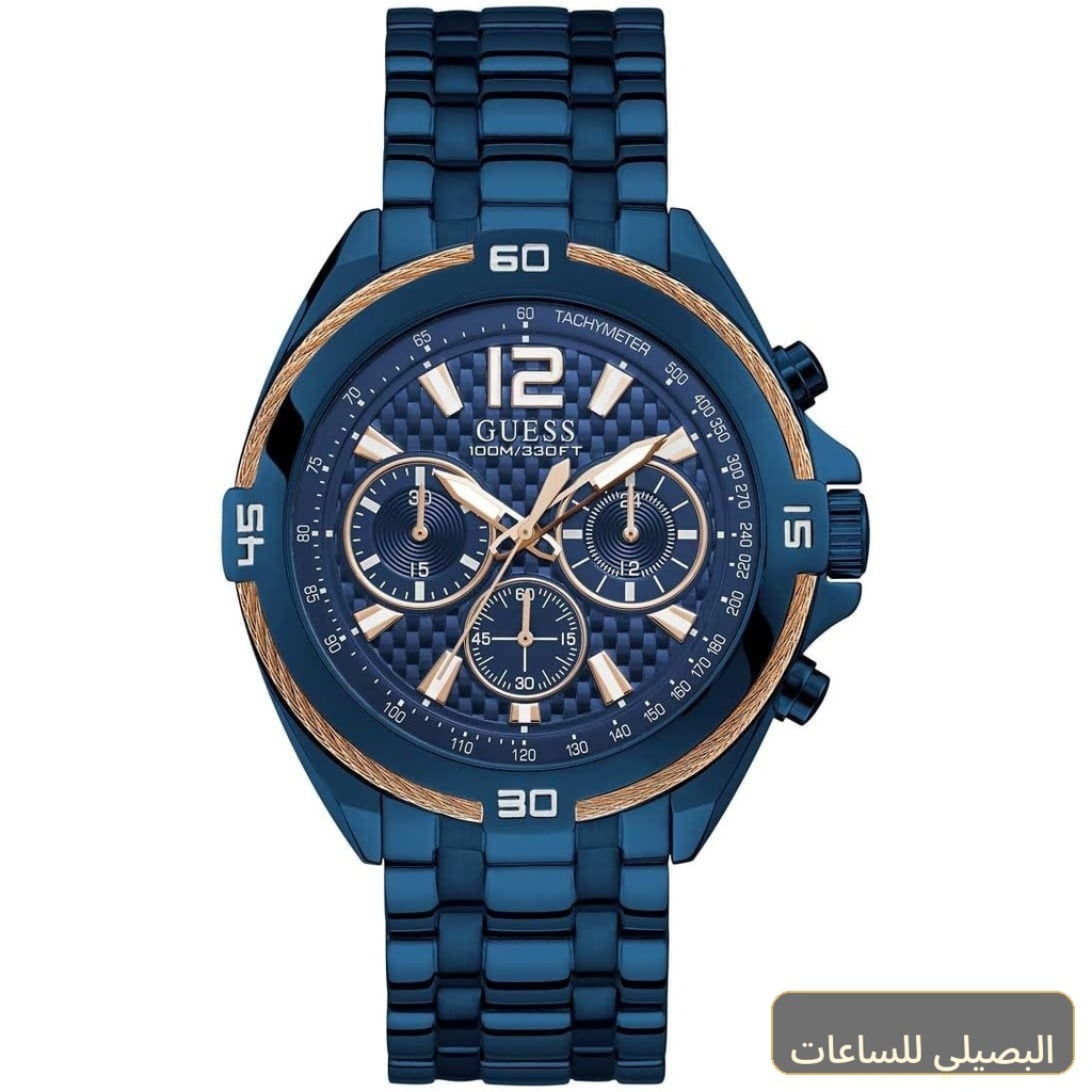 ساعة جيس سيرج للرجال W1258G3 بسوار أزرق وهيكل ستانلس ستيل