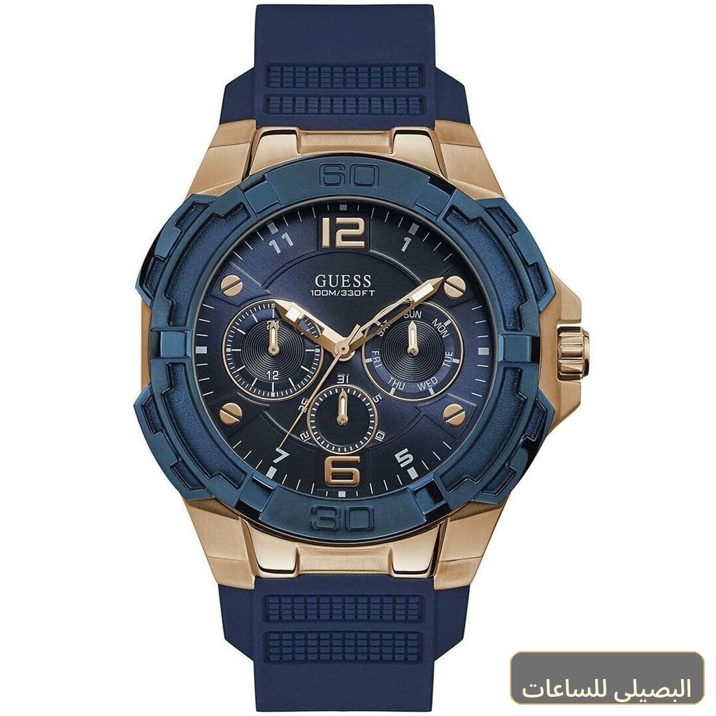 [w1254g3] ساعة جيس جينيسيس للرجال W1254G3 بسير مطاطي أزرق ومينا أزرق