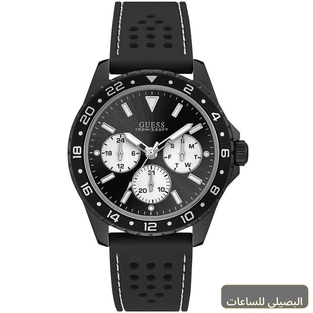 [W1108G3] ساعة جيس أوديسي للرجال W1108G3 بسير مطاطي أسود ومينا أسود